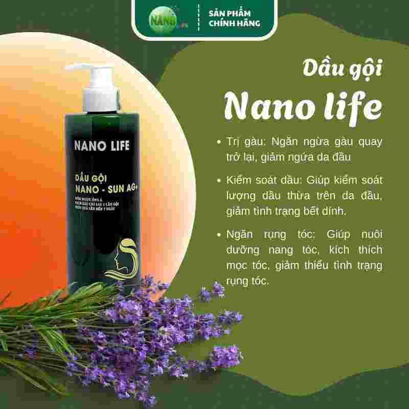 Dầu gội Nano Sun Ag+ 500ml